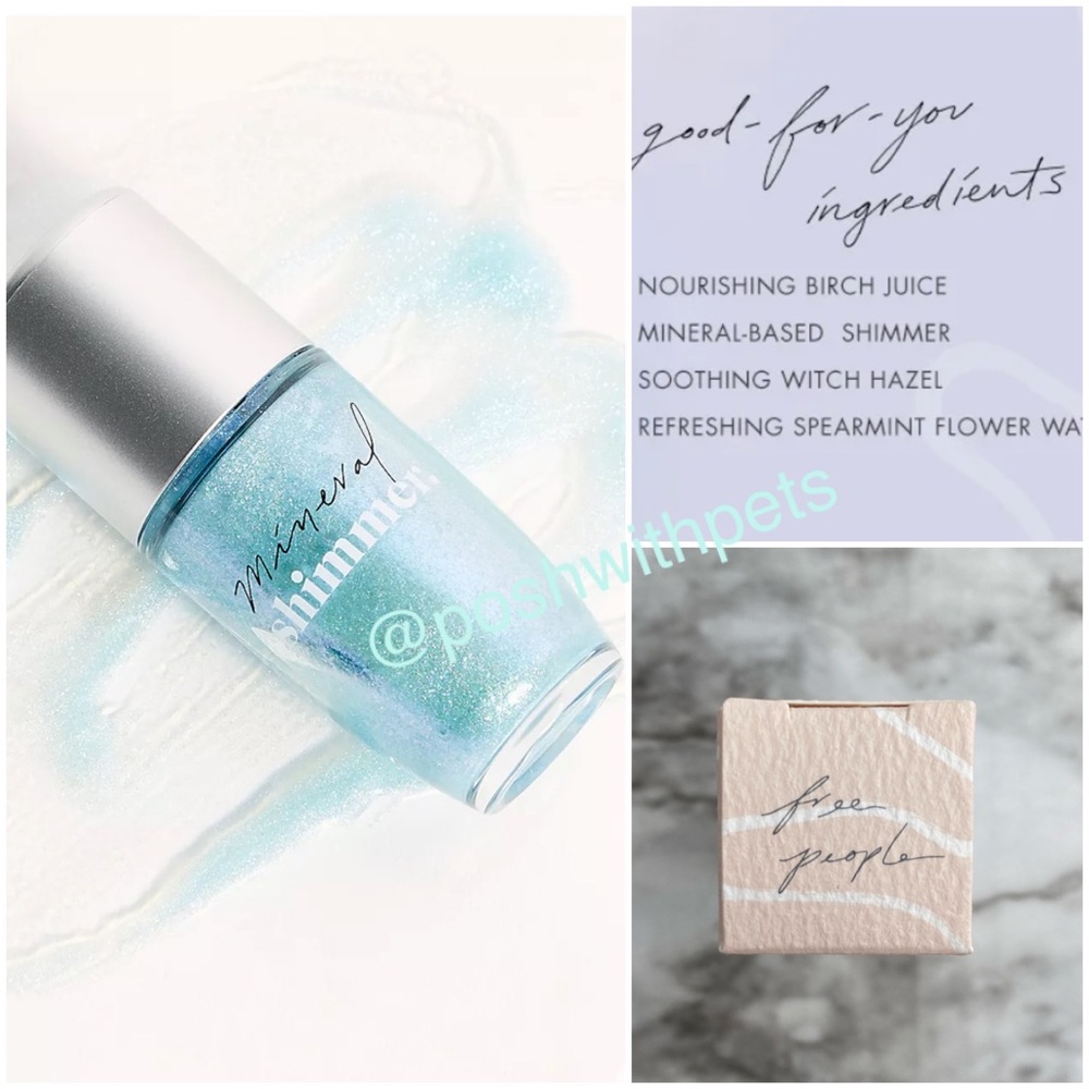 Free people NWT 2 Pack Mineral Shimmers Vegan & Cruelty Free Gel Blue Topaz New